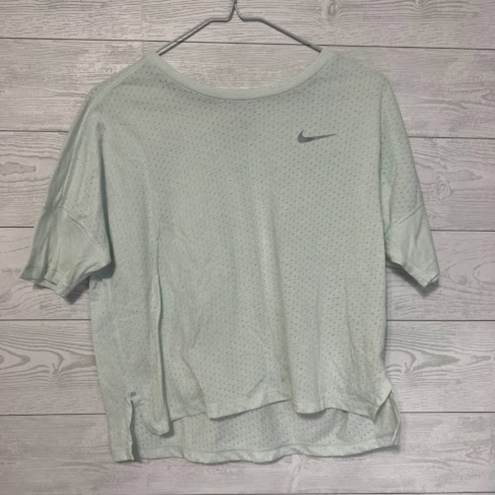 Nike Running Dri- Fit Mint Tee- Size Medium